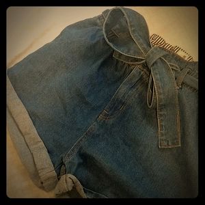 Blue jean shorts